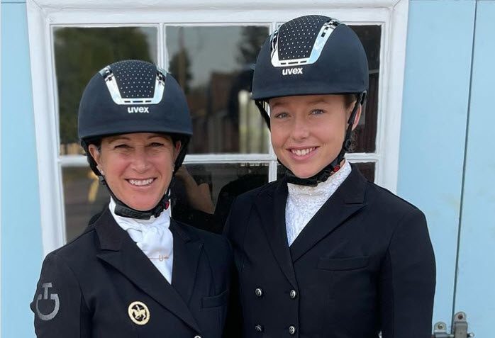 NorCordia Riders Catherine Haddad and Hope Beerling at Devon Dressage show